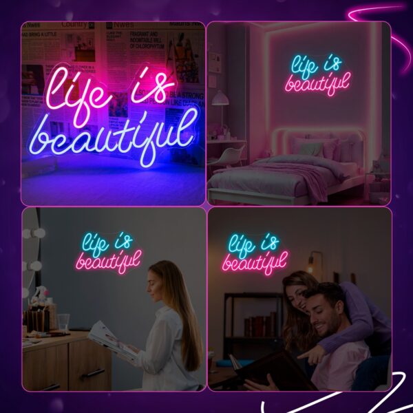 Life Is Beautiful Neon Light