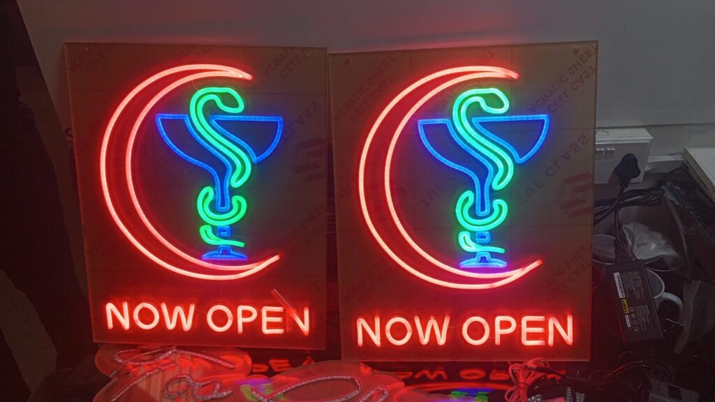 Now Open Neon Light-AL Nafees Neon offers personalized neon lights tailored to your specifications.
