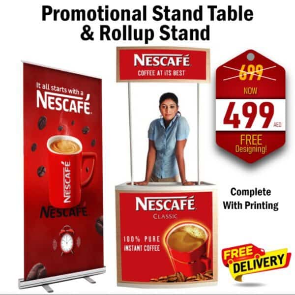Roll-Up Banner & Promo Table Deal – Portable Marketing Kit