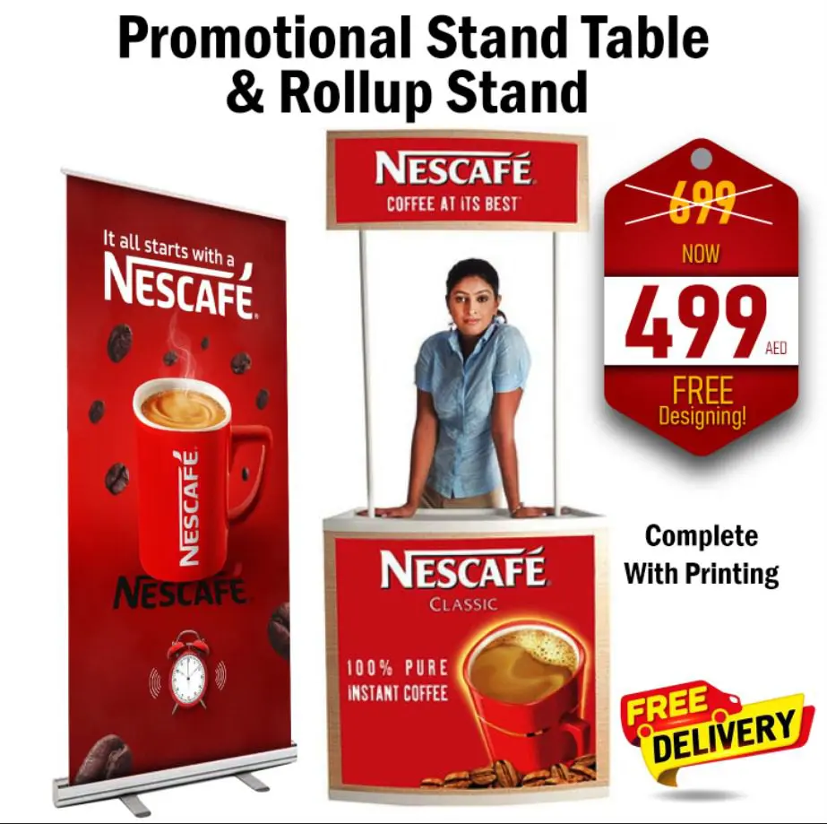 Roll-Up Banner & Promo Table Deal – Portable Marketing Kit