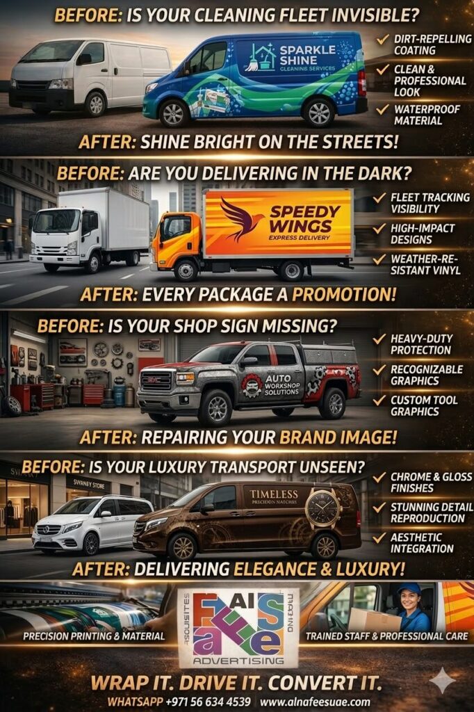 Van Wrap Advertising UAE Commercial Fleet Branding UAE