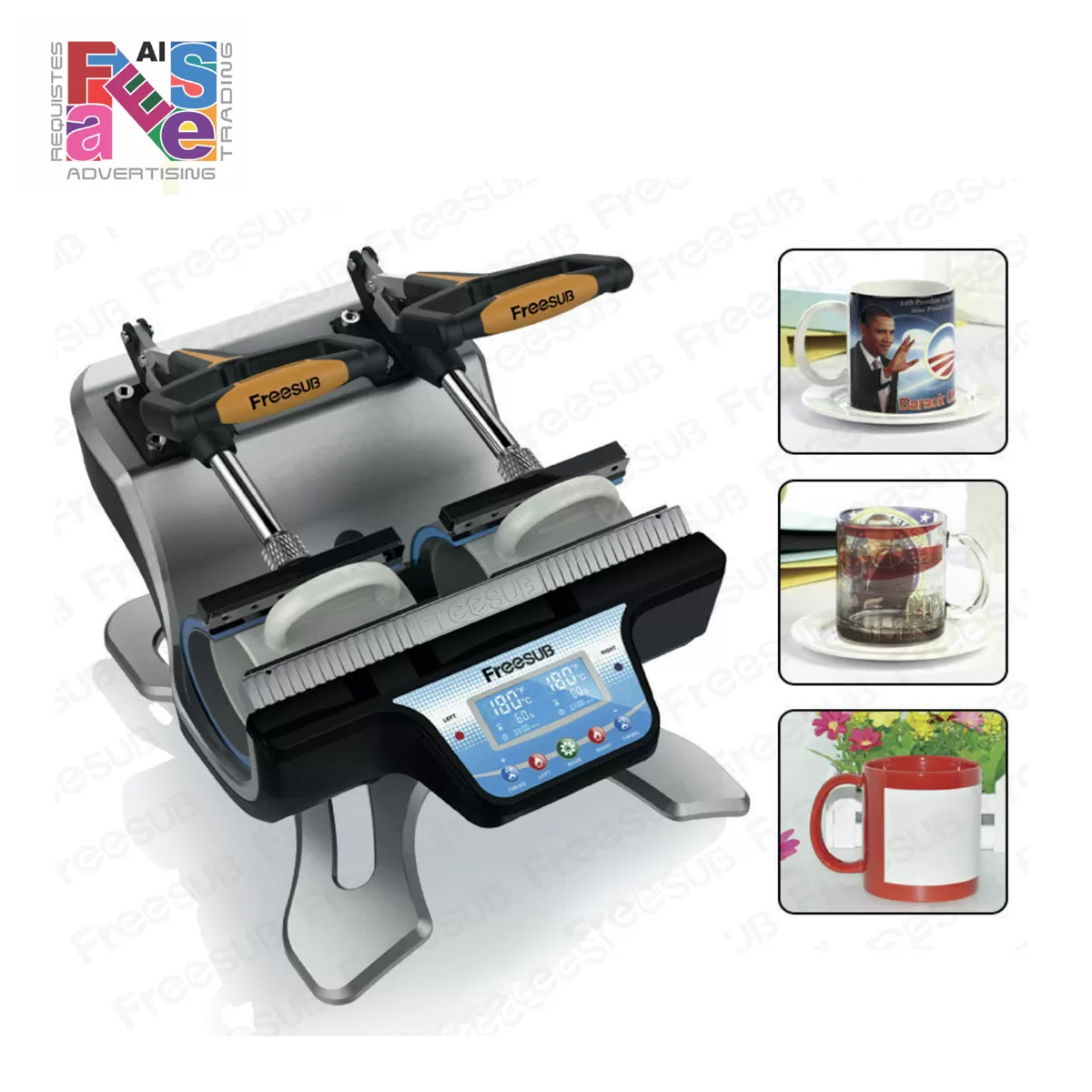 (2 in 1) Double Mug Machine Heat Press