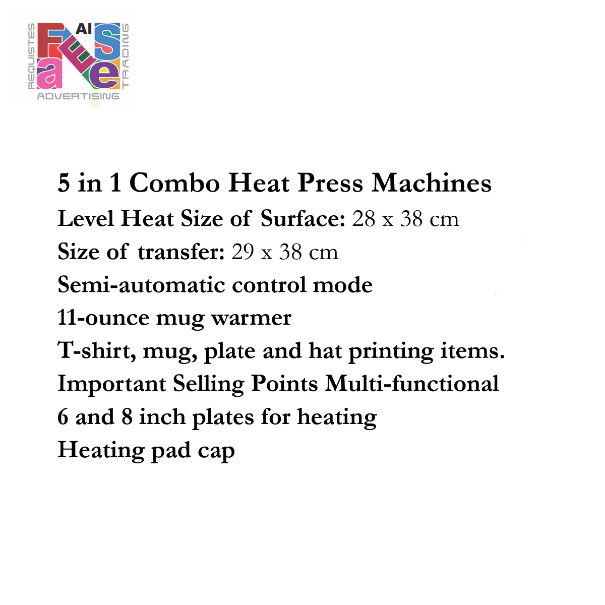 heat press 5 in 1 description