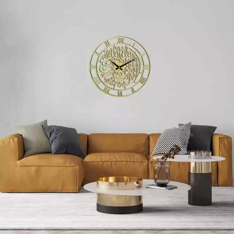 Kalma Clock Golden Acrylic