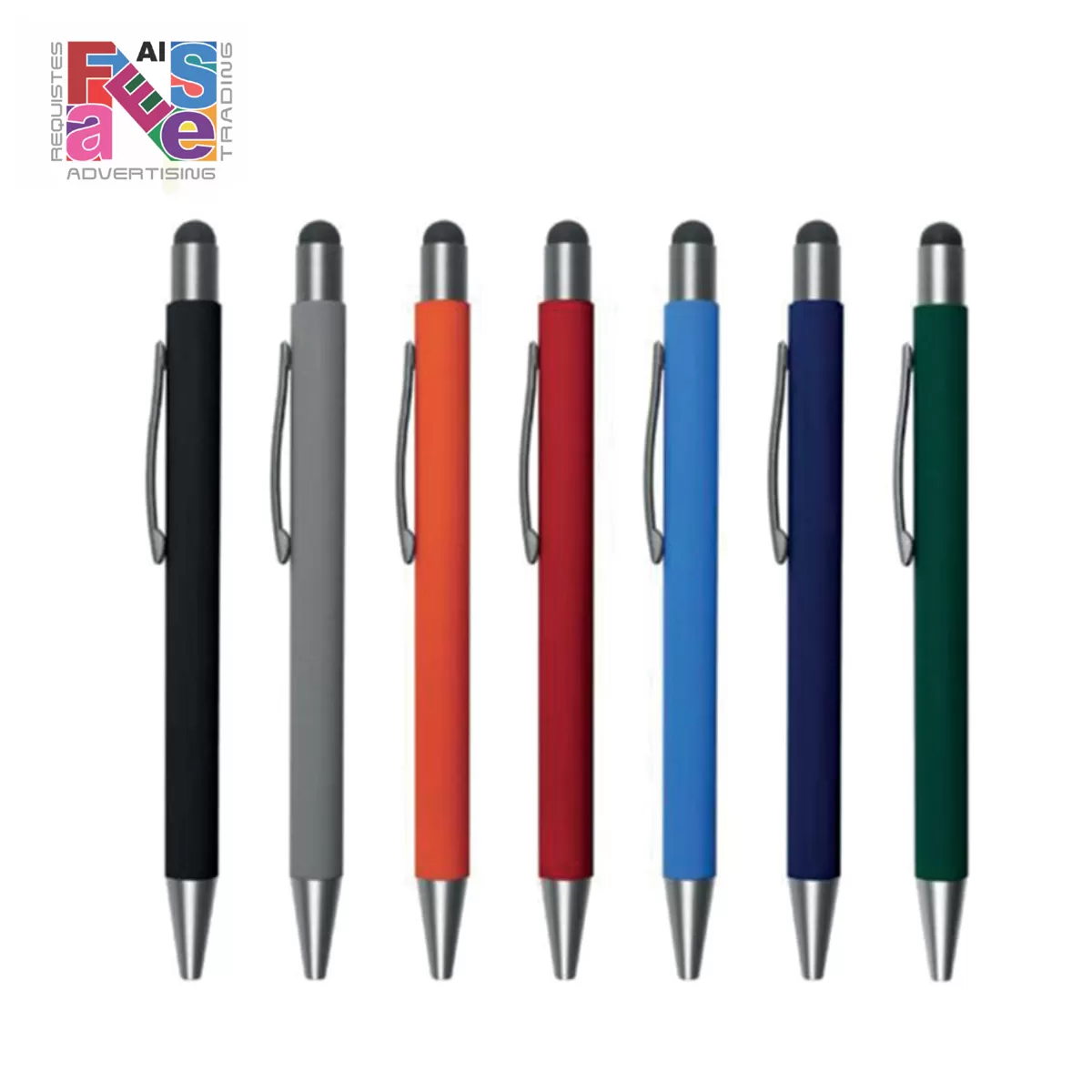 Stylus Rubberized Metal Pen