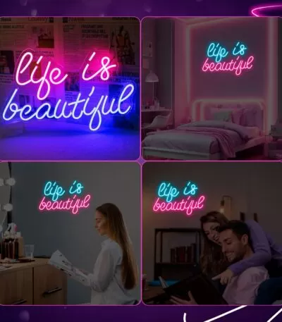 Life Is Beautiful Neon Light